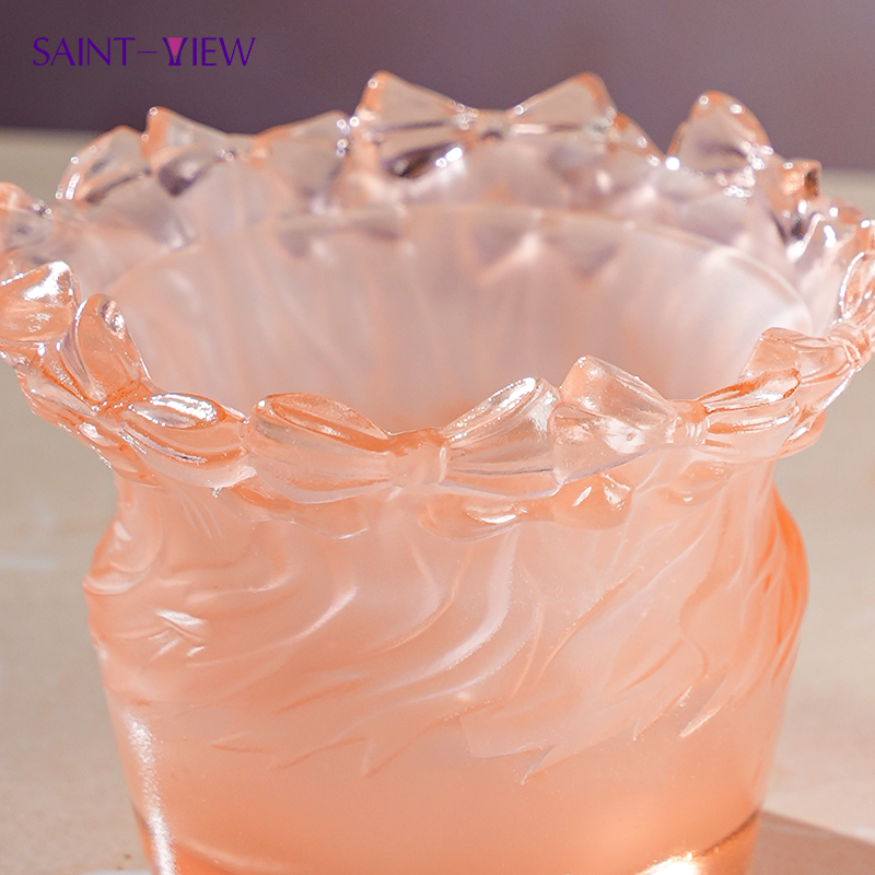 Ribbon Crystal Glass Sugar Bowl Jar Kitchen Wedding Items Home Products Dining Table Dessert Container